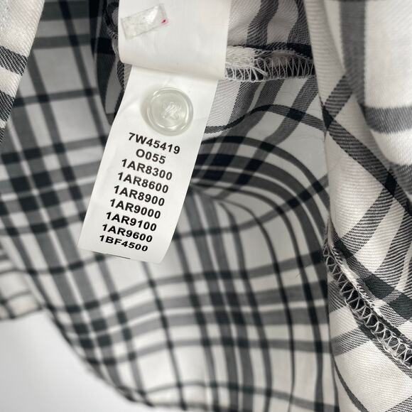 Lucky Brand Top Women’s Small Black & White Plaid Ruffle Edge Fall Classic - Picture 7 of 10